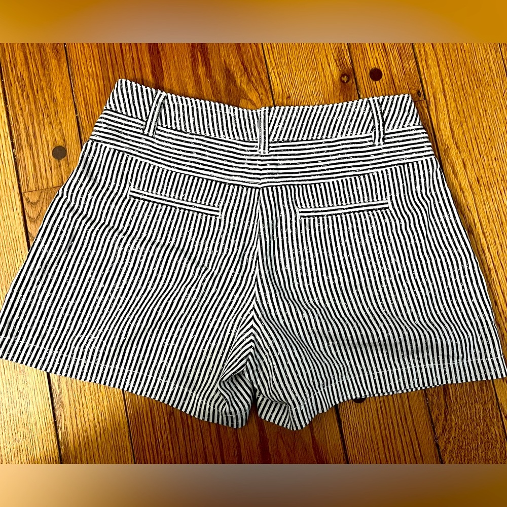 Vince Camuto Nautical Striped High Waisted Shorts size 25 - Picture 2 of 5
